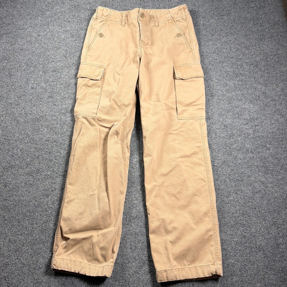 Vintage RLX Ralph Lauren Cargo Pants Womens Size 8 Tan Khaki Cotton Straight Leg